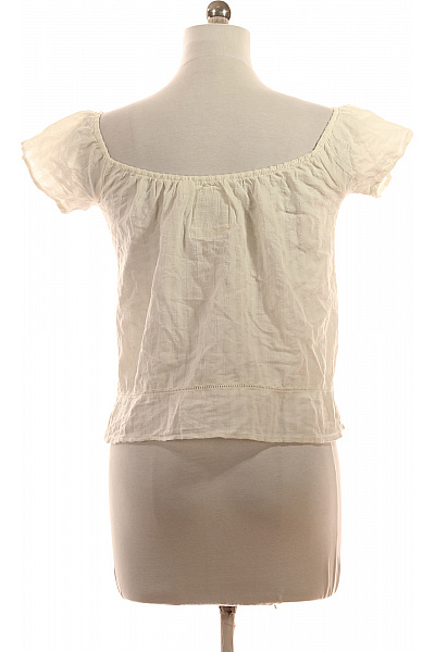 SUPERDRY Bílá halenka s krátkým rukávem a odhalenými rameny bavlněná boho Velikost EU S | SUPERDRY | obrázek 3