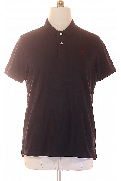 U.S.POLO ASSN. Pánské Tričko S Límečkem A Krátkým Rukávem Jednobarevné Vel. XL