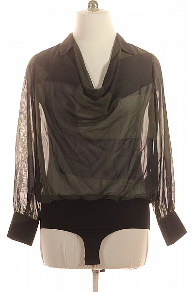 Guess Dámská halenka zelená s dlouhým rukávem průsvitná elegantní Vel. 44 | Guess | obrázek 2