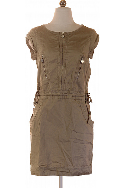 InWear Dámské šaty bez rukávů khaki plátěné s kapsami volnočasové letní Velikost EU 32 | InWear | obrázek 2