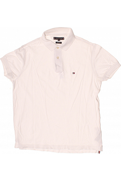 TOMMY HILFIGER Bílé pánské polo tričko s krátkým rukávem a límečkem Vel. S | TOMMY HILFIGER | obrázek 2