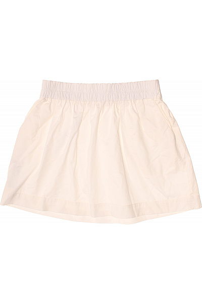 MANGO Dámská Bílá Nabíraná Mini Sukně S Gumou V Pase Vel. S