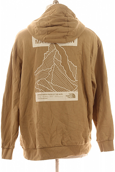 THE NORTH FACE pánská hnědá mikina s kapucí a výšivkou Vel. XXL | THE NORTH FACE | obrázek 3
