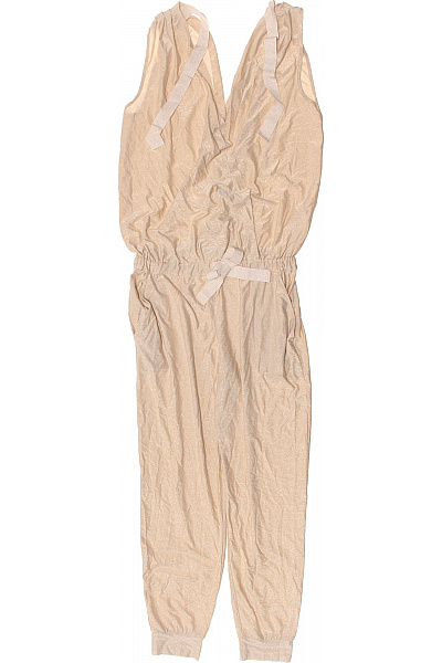 béžový overal bez rukávů s mašlí Velikost XS | Unimoda | obrázek 2