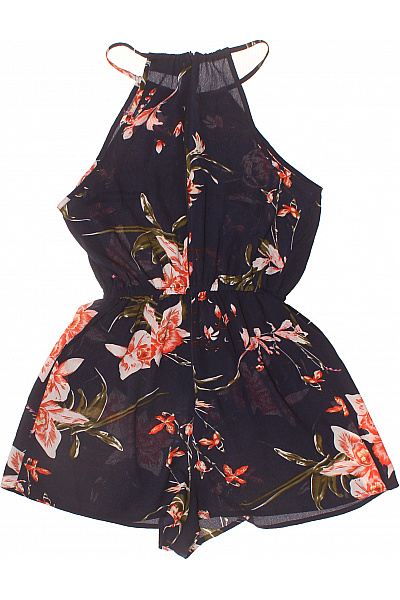 AX  PARIS modrý květovaný overal bez rukávů letní Vel. 8 | AX  PARIS | obrázek 2