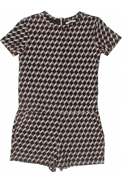 ZARA Dámský černobílé Overal Krátký Rukáv Geometrický Vel. S