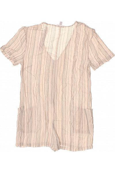 Topshop dámský krátký overal béžový proužkovaný viskózový letní Velikost 40/42 | Topshop | obrázek 3