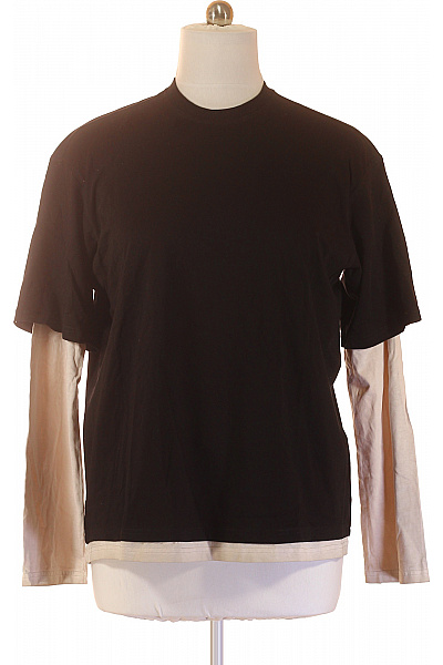 Weekday Pánské tričko s dlouhým rukávem černé bavlněné basic Vel. M | Weekday | obrázek 2