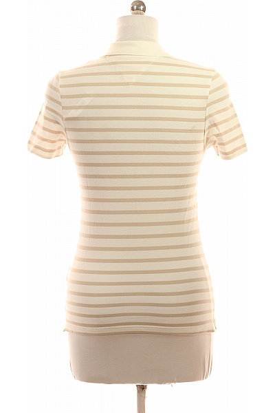 TOMMY HILFIGER Dámské bavlněné pruhované polo tričko s krátkým rukávem Vel. EU M | TOMMY HILFIGER | obrázek 3