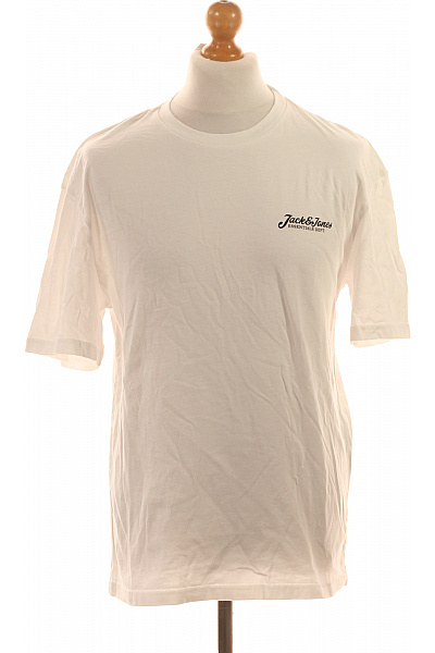 JACK & JONES Pánské tričko s krátkým rukávem a nápisem basic bílé Vel. EU L | JACK & JONES | obrázek 2