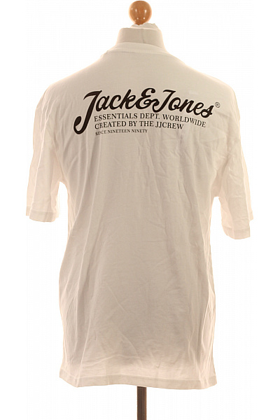 JACK & JONES Pánské tričko s krátkým rukávem a nápisem basic bílé Vel. EU L | JACK & JONES | obrázek 3