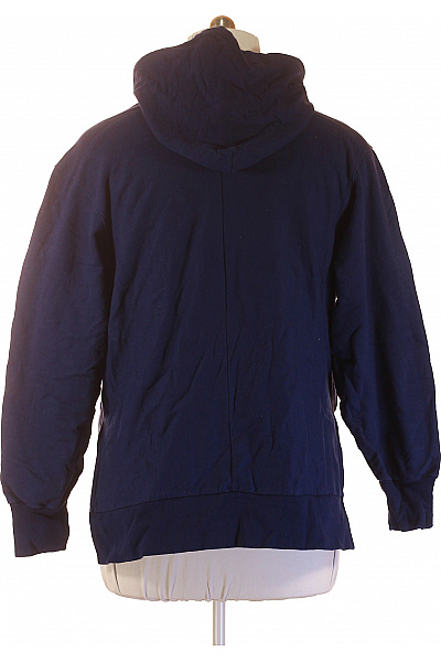 Pánská modrá bavlněná mikina s kapucí a výšivkou přes hlavu Velikost M | Unimoda | obrázek 2