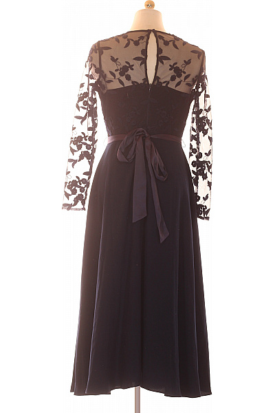 Coast Elegantní společenské šaty s dlouhým rukávem a páskem tmavě modré Vel. 38 | Coast | obrázek 2