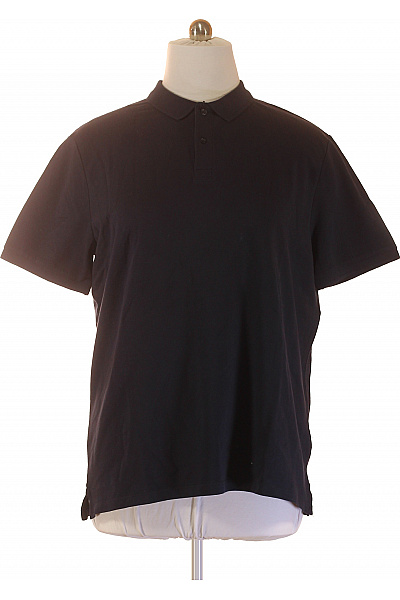 Hugo Boss Pánské černé Tričko S Krátkým Rukávem A Límečkem Vel. XL