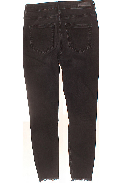 ONLY Dámské Džíny Skinny černé Strečové S Roztřepenými Nohavicemi Vel. M