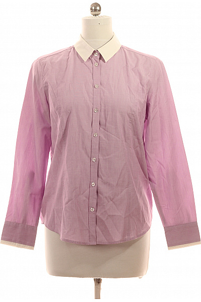 BASLER Dámská bavlněná košile s dlouhým rukávem růžová kostkovaná elegantní business regular fit Vel. 42 | BASLER | obrázek 2