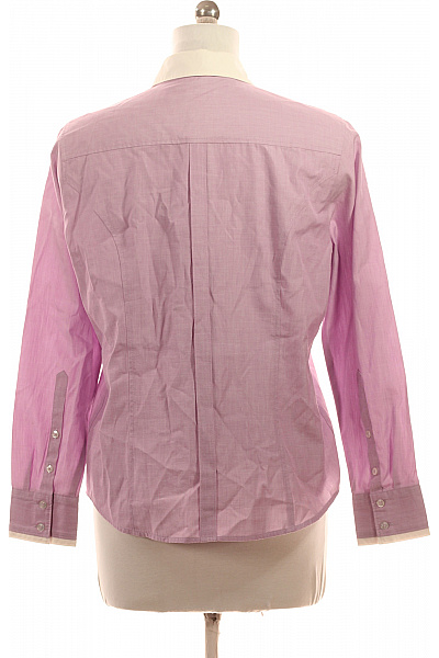 BASLER Dámská bavlněná košile s dlouhým rukávem růžová kostkovaná elegantní business regular fit Vel. 42 | BASLER | obrázek 3