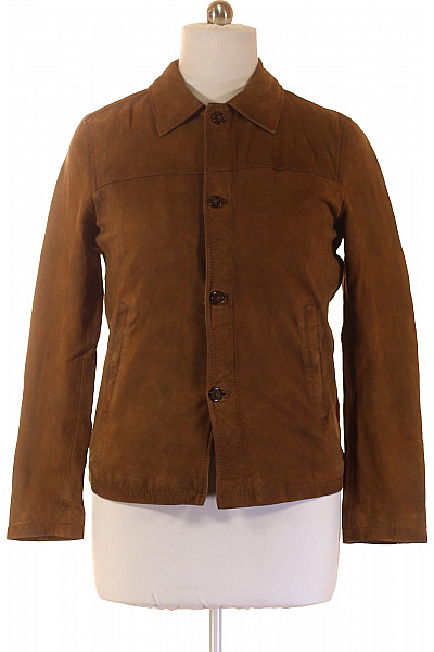 FREAKY NATION Pánská Kožená Bunda Hnědá Semišová Vintage Vel. M