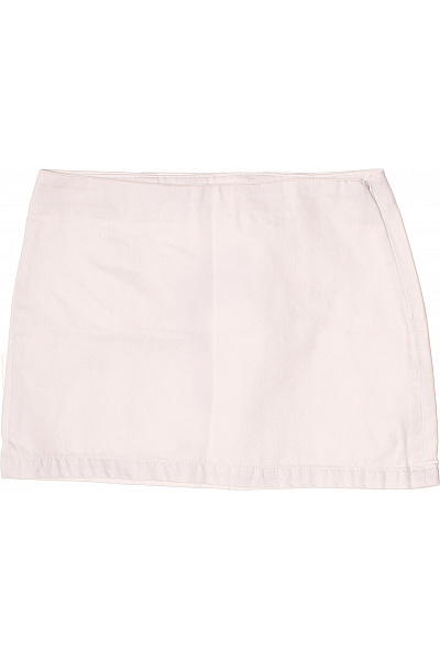 Dámská bílá bavlněná mini sukně rovná Vel. 36 | Unimoda | obrázek 2