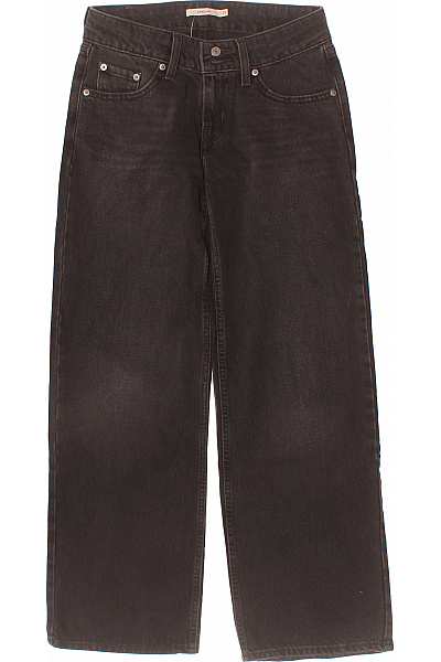 LEVIS Dámské Bavlněné Džíny Volné Seprané šedé Vel. 25