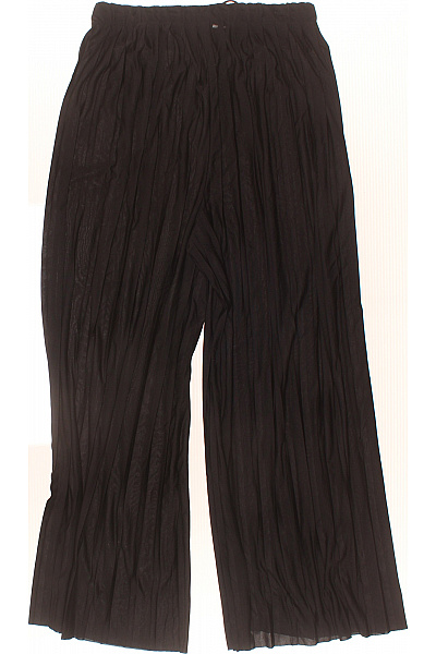 Dámské černé široké volnočasové kalhoty s páskem Velikost 38 | Unimoda | obrázek 2