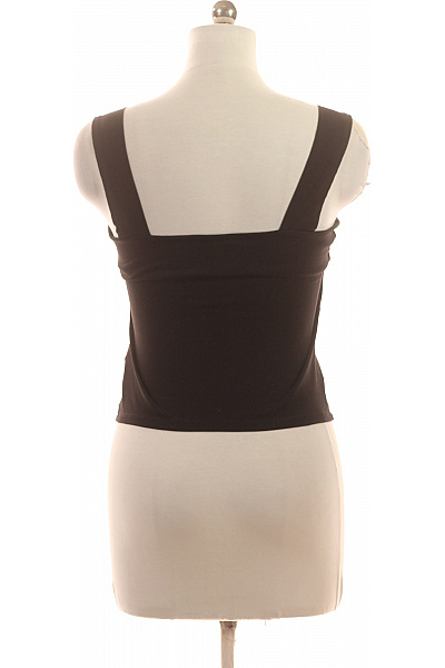 dámské bavlněné tílko bez rukávů černé crop top basic Velikost 38 | Unimoda | obrázek 2