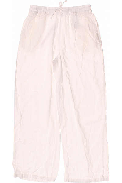 VERO MODA lněné volnočasové široké kalhoty bílé Vel. S | VERO MODA | obrázek 2