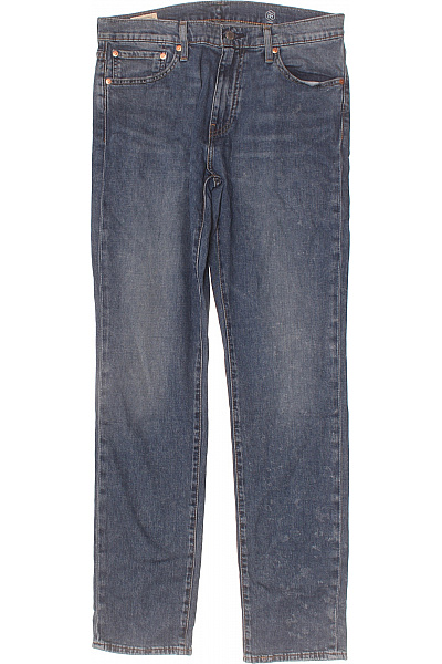 LEVIS Pánské Džíny Modré Rovné Bavlněné Seprané Velikost 33/34