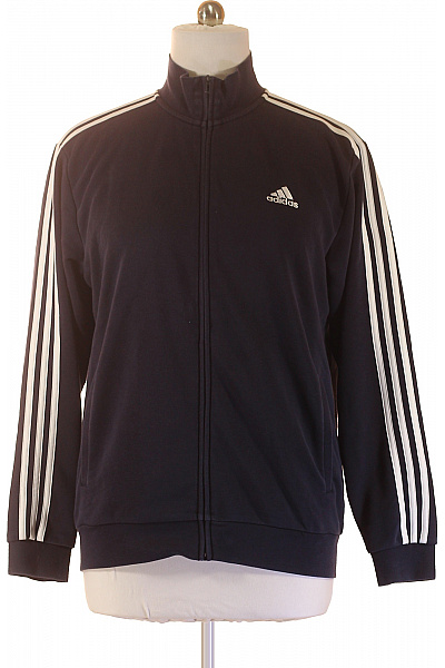 ADIDAS Pánská bavlněná mikina na zip s dlouhým rukávem pruhovaná Vel. L | ADIDAS | obrázek 2