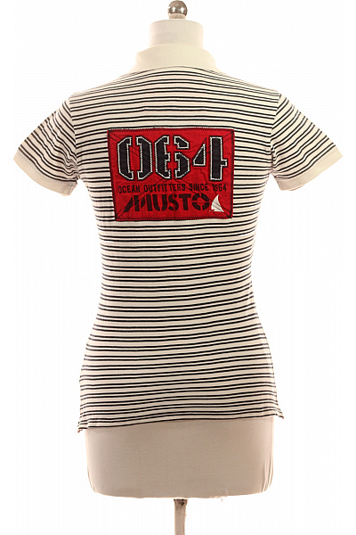 Musto Dámské tričko polo pruhované s krátkým rukávem bavlněné Velikost EU 10 | Musto | obrázek 3