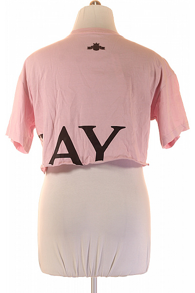 REPLAY růžové tričko s krátkým rukávem a potiskem crop top Vel. L | REPLAY | obrázek 3