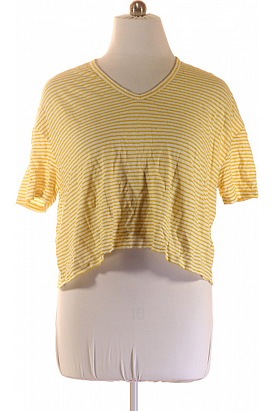 Marc O´Polo Dámské tričko krátký rukáv žluté pruhované crop top bavlněné Vel. EU XXL | Marc O´Polo | obrázek 2