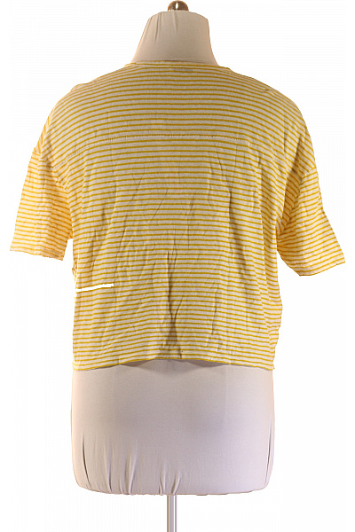 Marc O´Polo Dámské tričko krátký rukáv žluté pruhované crop top bavlněné Vel. EU XXL | Marc O´Polo | obrázek 3