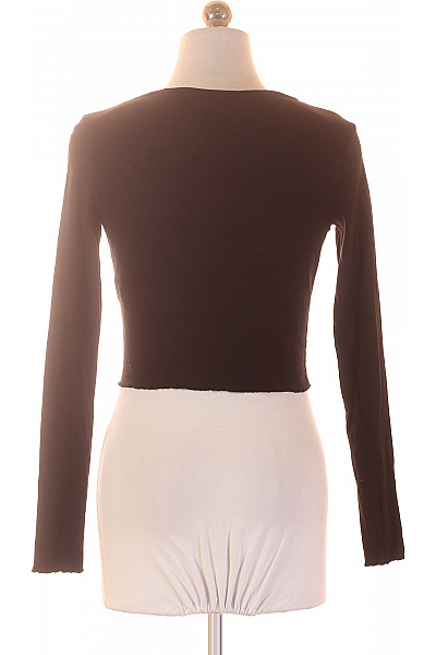 TOMMY HILFIGER Dámské černé tričko s dlouhým rukávem crop top basic Velikost EU S | TOMMY HILFIGER | obrázek 3