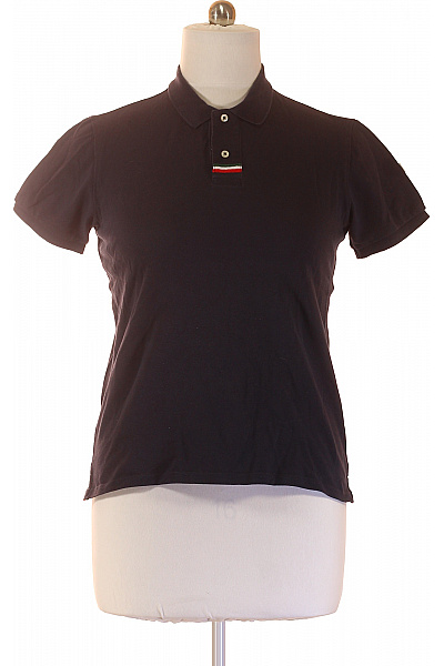 VERSACE Pánské Tričko S Krátkým Rukávem A Límečkem Bavlněné černé Velikost M