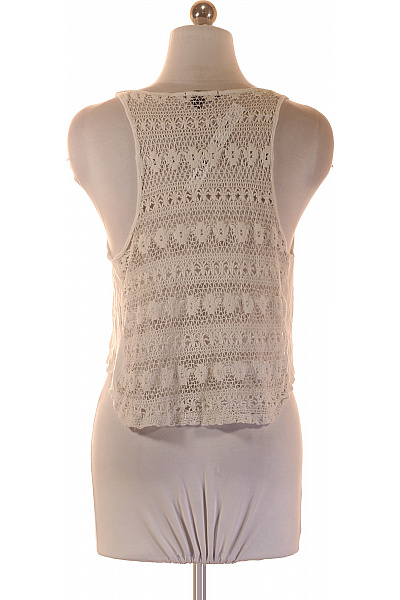 jennyfer dámské tílko basic bílé bez rukávů crop top s výšivkou Vel. XS | jennyfer | obrázek 2