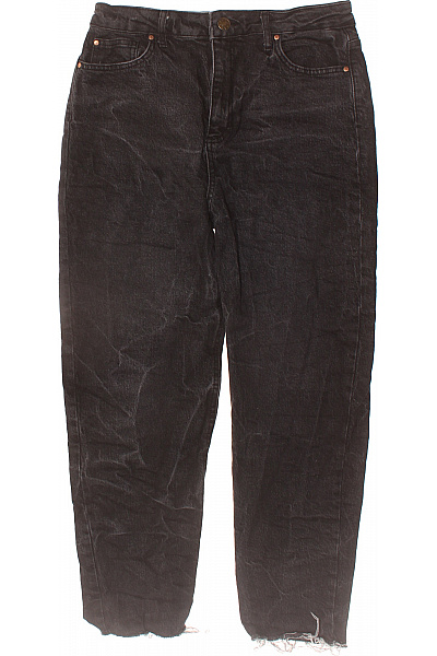 Dámské Džíny Vysoký Pas Seprané Rovné Vel. 42