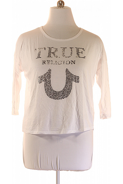 True Religion Dámské Tričko S Dlouhým Rukávem A Potiskem Velikost EU XL