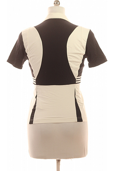 ADIDAS Dámské černé polo tričko s krátkým rukávem a límečkem sportovní Vel. 40 | ADIDAS | obrázek 3