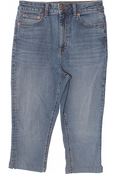 Asos Dámské Džínové Kraťasy Pod Kolena S Vysokým Pasem Volnočasové Modré Vel. 10