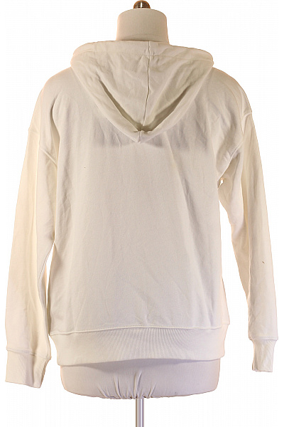 Pánská bavlněná mikina s kapucí a dlouhým rukávem na zip bílá Velikost xl | Unimoda | obrázek 2