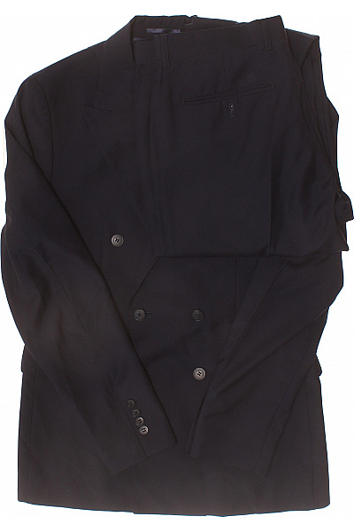 DOUGLAS HAYWARD Pánské Vlněné Společenské Oblekové Kalhoty černé Velikost 50