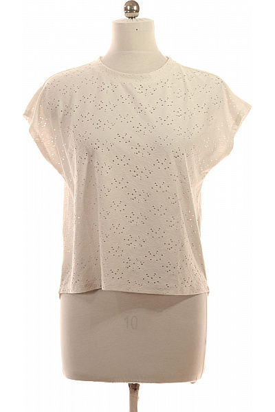 ONLY Dámské tričko s krátkým rukávem a průstřihy bílé polyesterové Velikost EU M | ONLY | obrázek 2