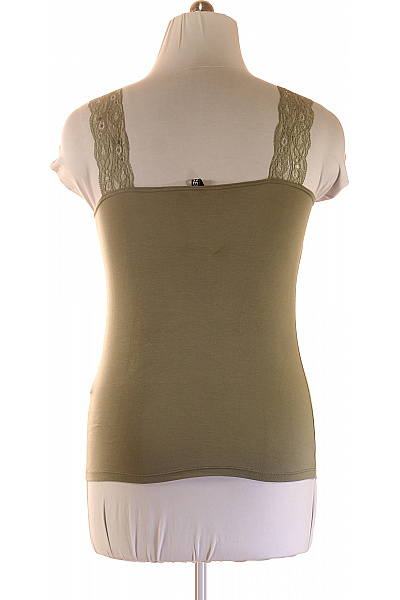 PIECES dámské tílko bez rukávů zelené krajka viskóza Velikost EU L | PIECES | obrázek 3