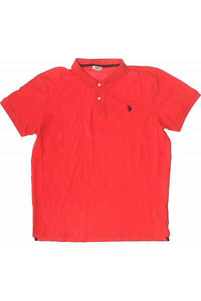 U.S.POLO ASSN. Pánské červené polo tričko s krátkým rukávem Velikost XL | U.S.POLO ASSN. | obrázek 2