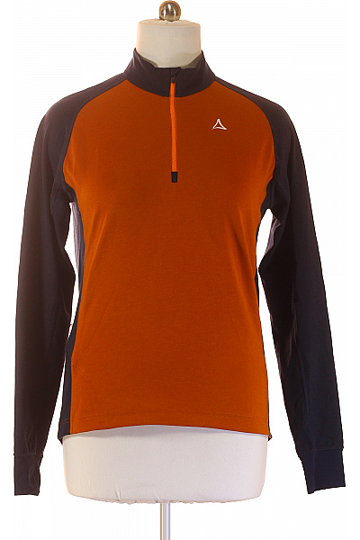 SCHOFFEL Pánské Tričko S Dlouhým Rukávem Oranžové S Výšivkou Velikost 50
