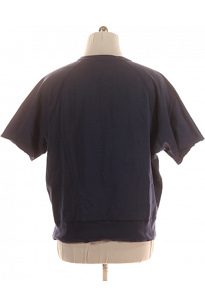 Ralph Lauren dámská modrá mikina s krátkým rukávem a potiskem crewneck Velikost XL | Ralph Lauren | obrázek 2