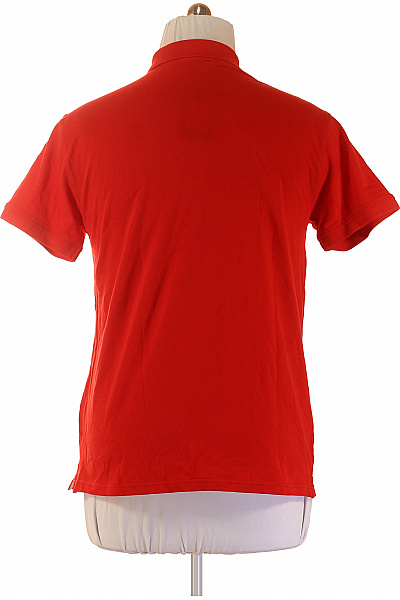 roberto cavalli Pánské bavlněné tričko s krátkým rukávem a límečkem červené s potiskem Velikost XL | roberto cavalli | obrázek 2