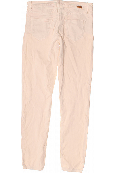 massimo dutti Dámské kalhoty volnočasové béžové plátěné rovné s kapsami Velikost 38 | massimo dutti | obrázek 3