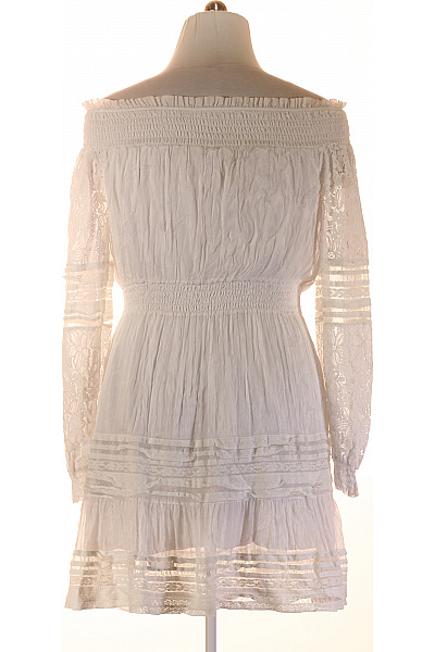 Guess dámské šaty s dlouhým rukávem bílé krajkové boho Vel. XXL | Guess | obrázek 3